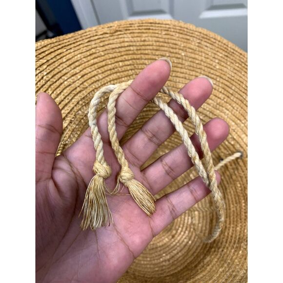 Straw Sun Hat With Ties - Picture 5 of 5